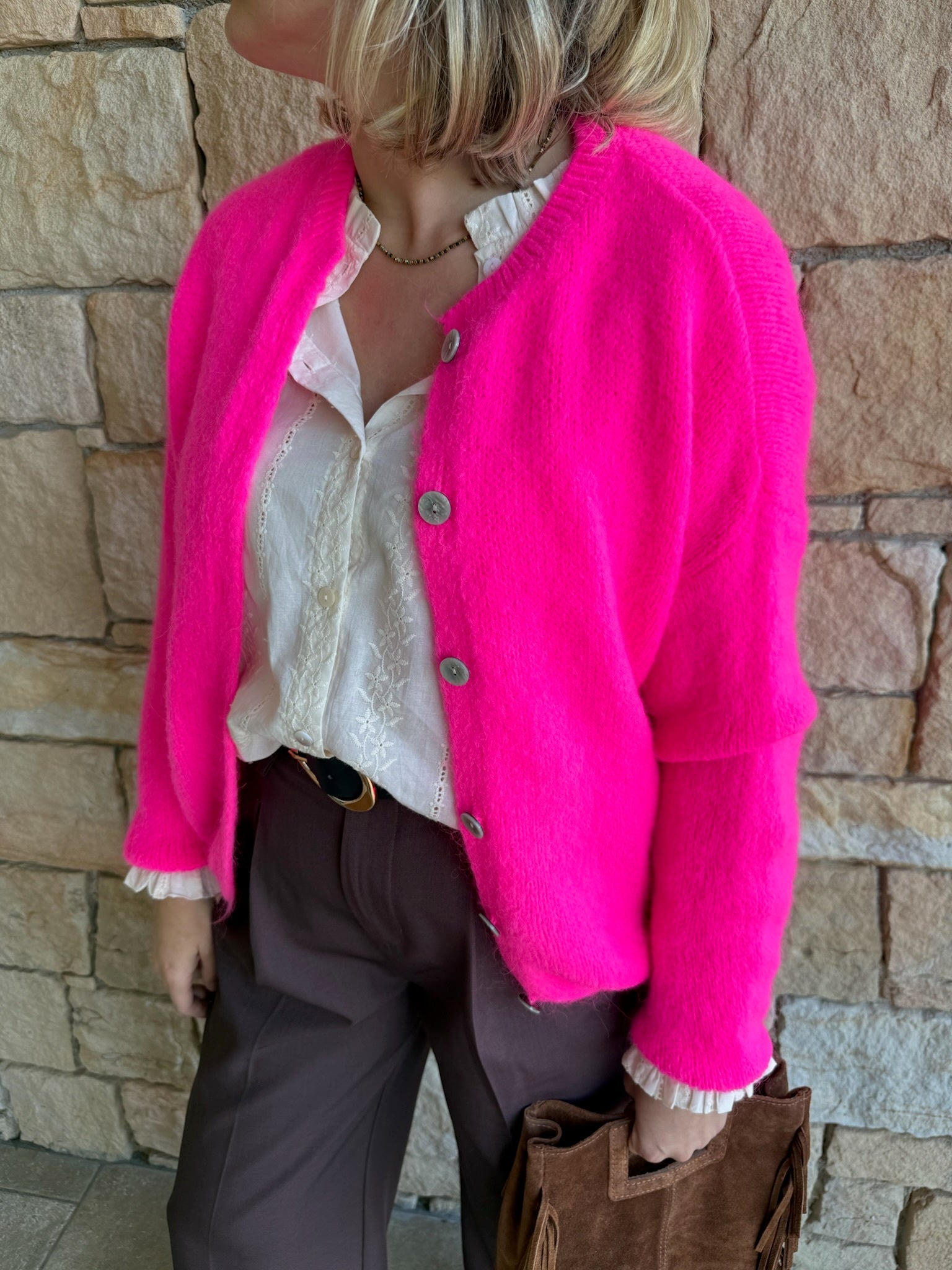 Gilet MATHIEU - Rose Fluo