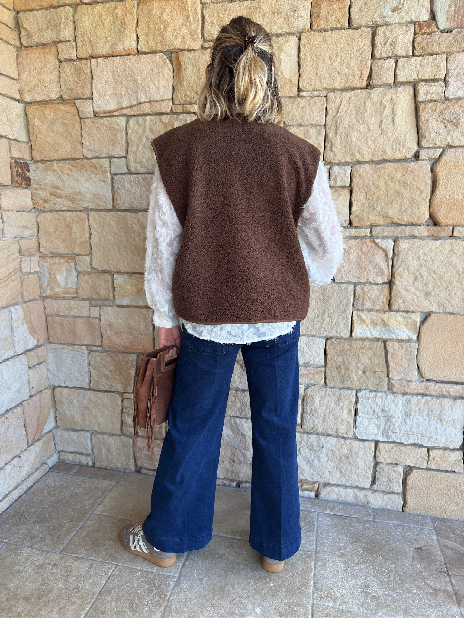 Gilet sans manches MARC - Marron chocolat
