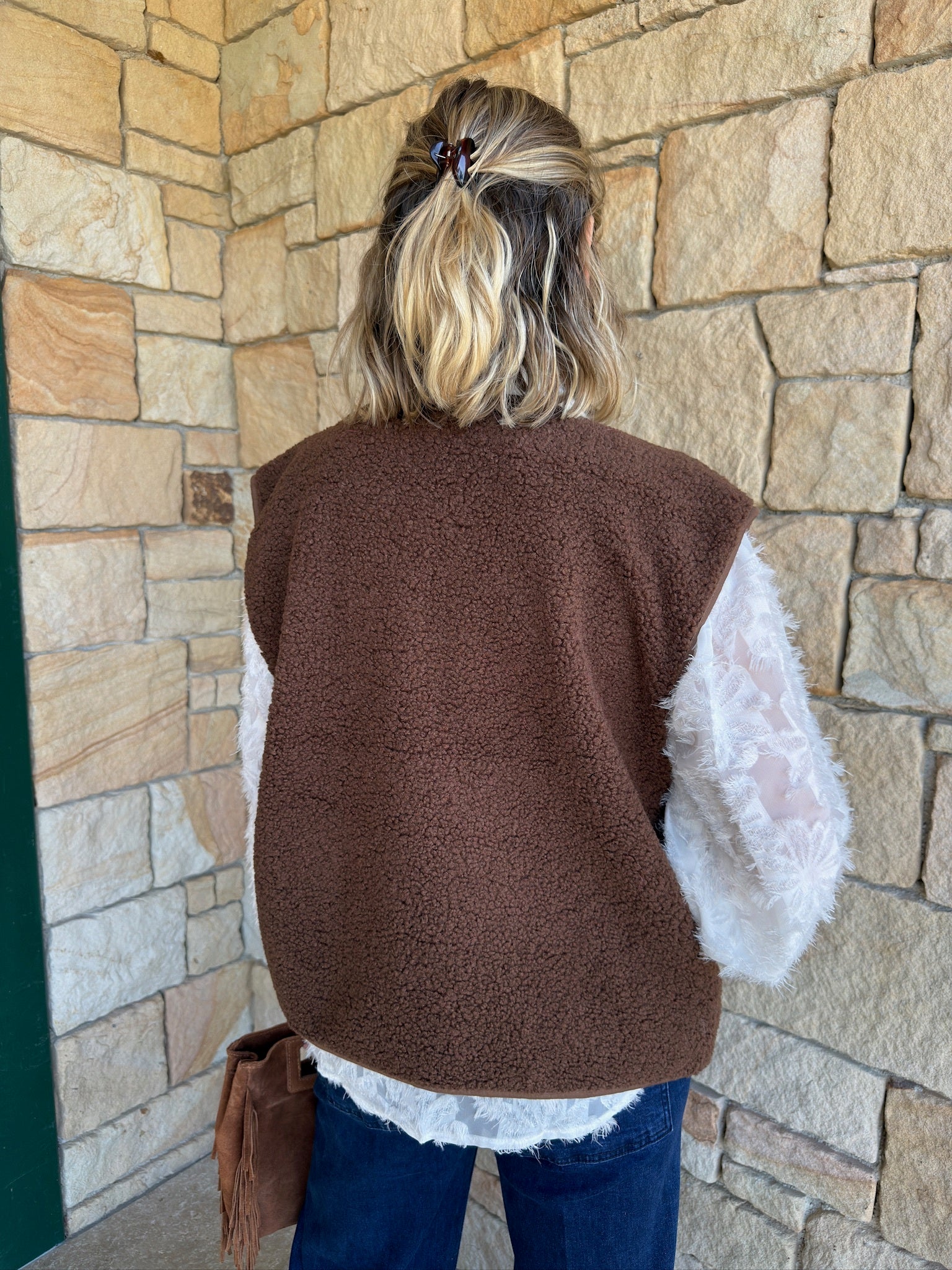 Gilet sans manches MARC - Marron chocolat