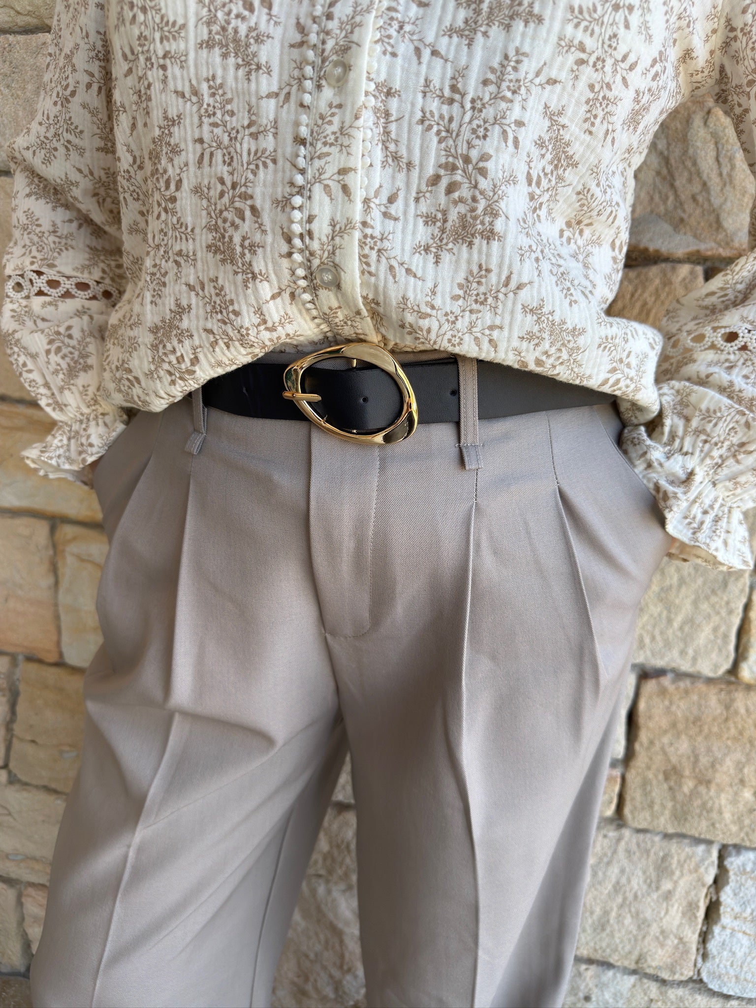 Pantalon tailleur OLIVIA - Taupe