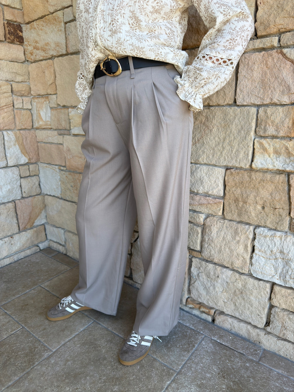 Pantalon tailleur OLIVIA - Taupe