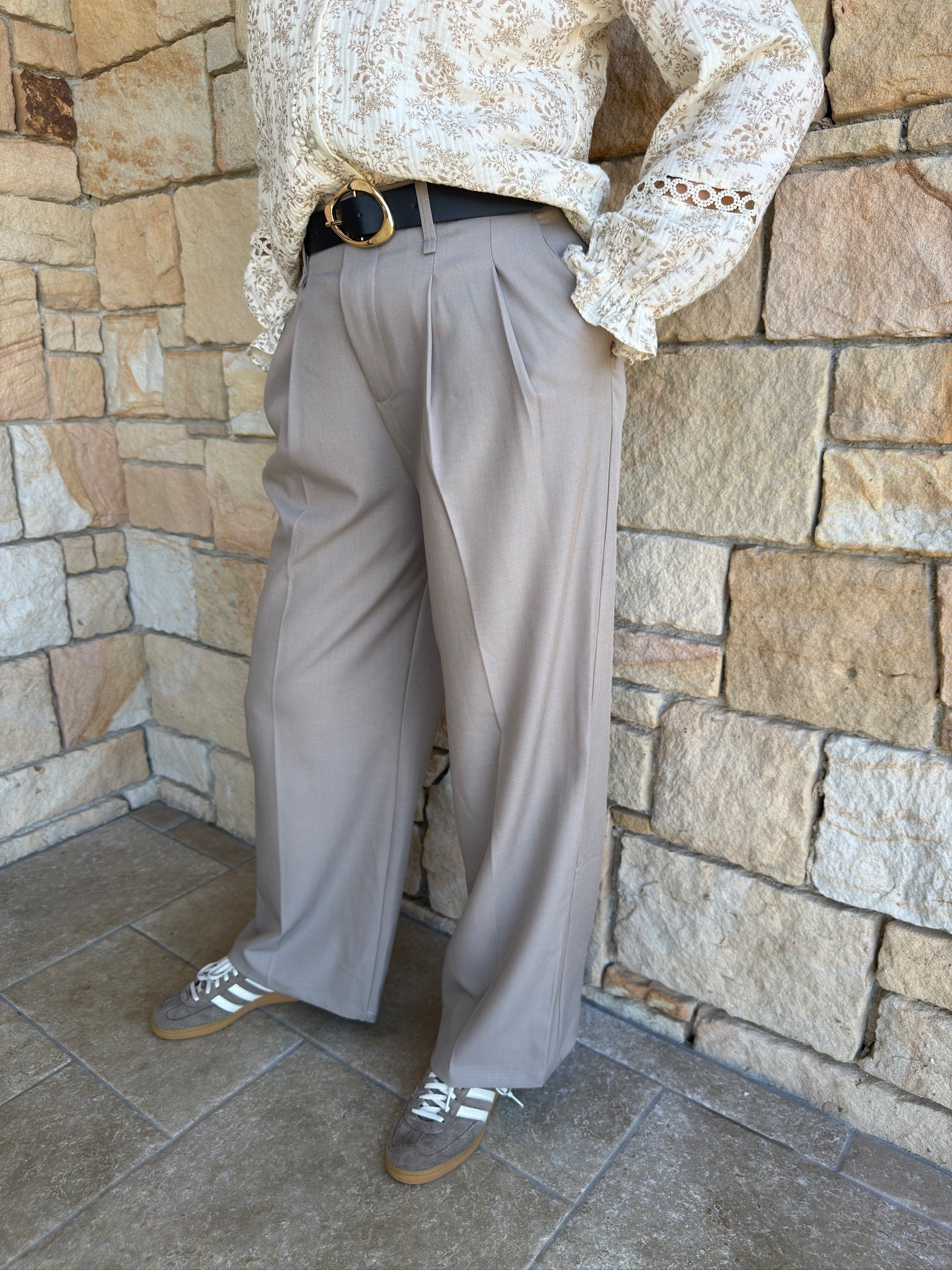 Pantalon tailleur OLIVIA - Taupe