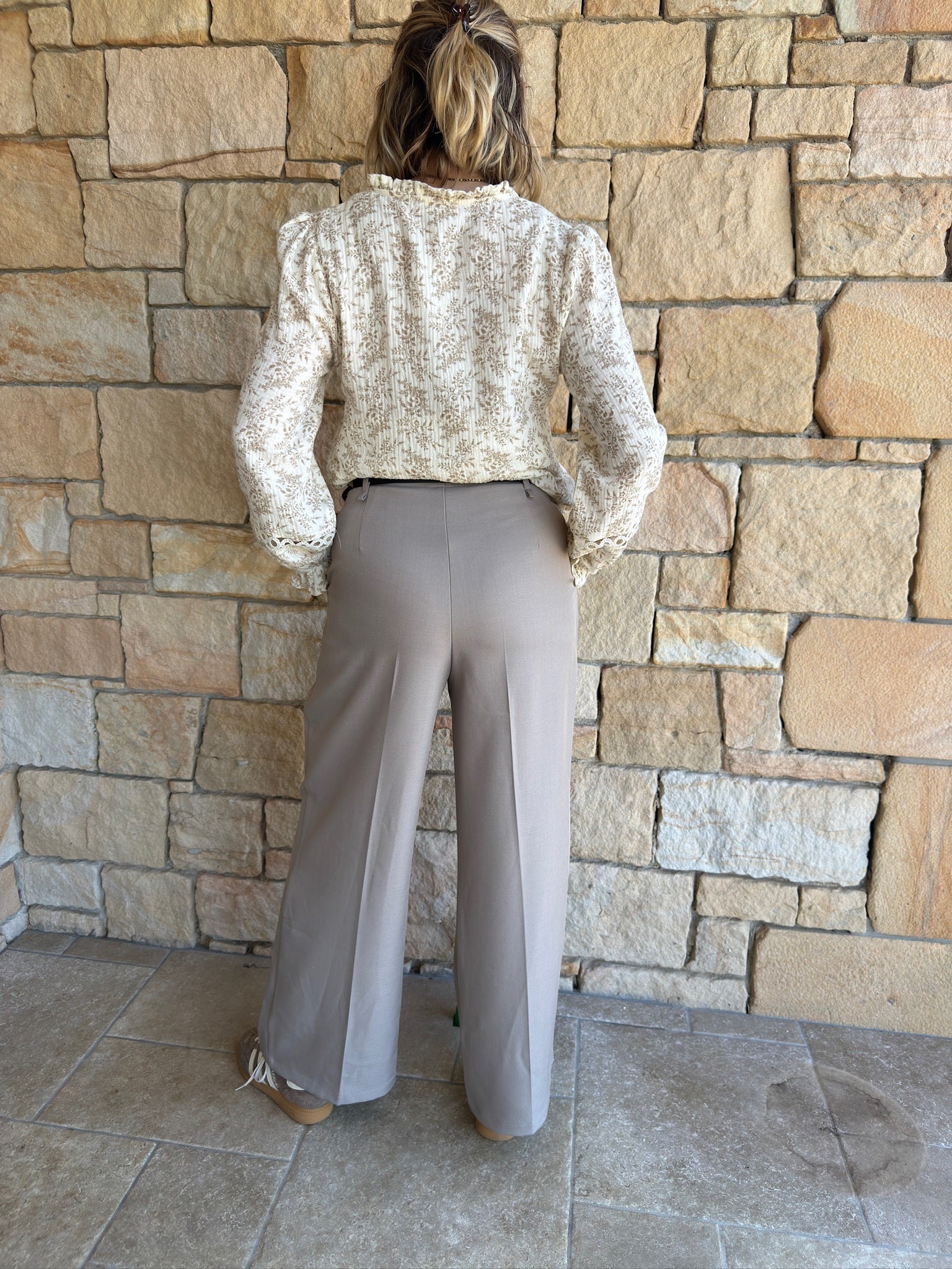 Pantalon tailleur OLIVIA - Taupe